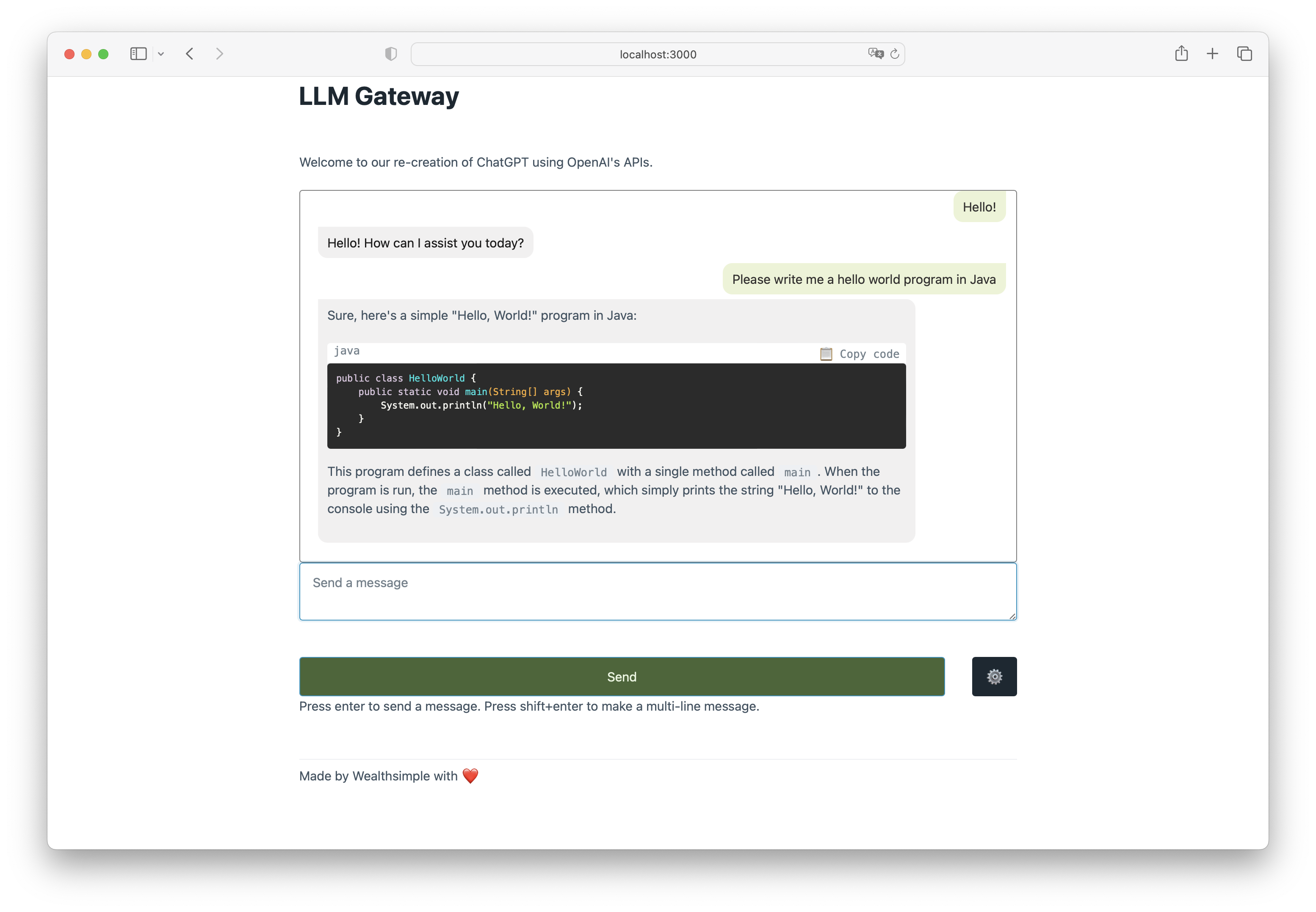 LLM Gateway Screenshot